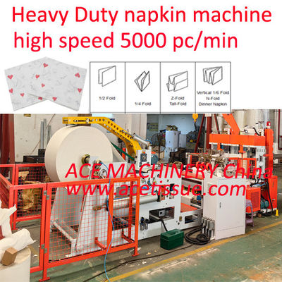 Speed Custom Napkin Tissue Paper Machine Folding Napkins At 6000 Napkin/minute