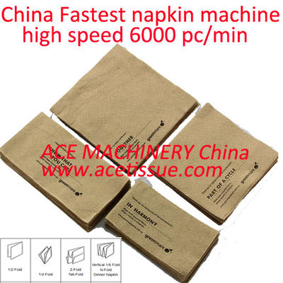 Speedy 4800 Napkins/minute Tissue Napkin Machine With Full Automation Transfer To Packing