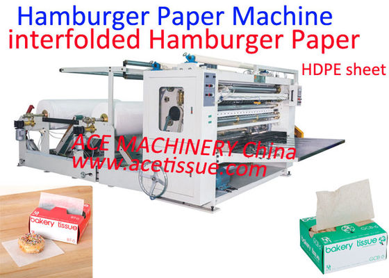 Hamburger Patty Paper Interfolder Machine per Sandwich Butter Wrap Wax Deli Paper