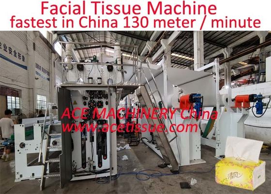 12000 fogli/min Taiwan Design Interfold Facial Tissue Paper Making Machine con sistema di incisione