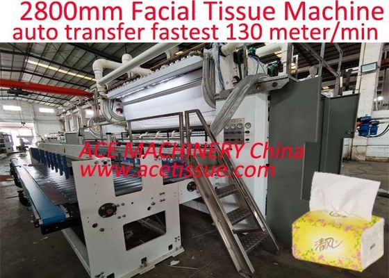 Macchina per tessuti facciali completamente automatica con sistema di incisione di trasferimento automatico a doppio ripiegamento in V