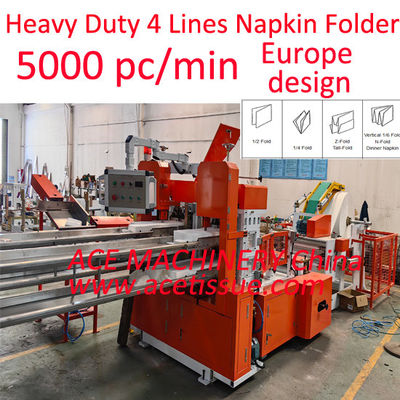 PLC Control Automatic Paper Napkin Making Machine con unità di asciugatura e design italiano