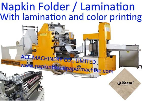 1/4 di piegatrice del tessuto del tovagliolo con laminazione