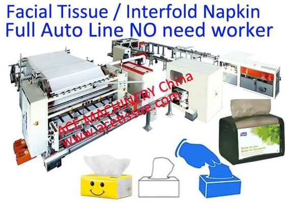 Macchina automatica piena del tovagliolo di Interfold con il trasferimento automatico nell'impacchettatrice