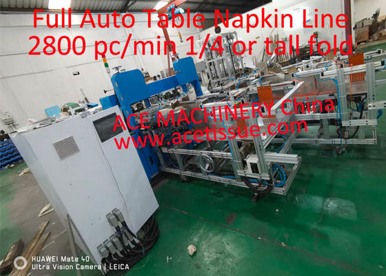 Linea completamente automatica della macchina di produzione del tovagliolo con l'imballaggio
