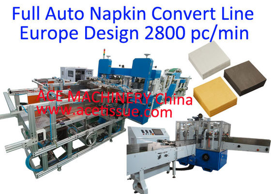 linea automatica completa della macchina del tovagliolo della Tabella di 30x30cm per il tovagliolo di carta