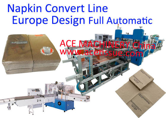 Linea di produzione non tessuta completamente automatica della macchina del tovagliolo con l'impacchettatrice
