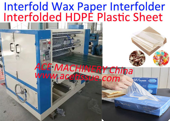 Macchina di plastica di Interfolding dello strato dell'HDPE automatico di Interfolded per il tessuto del forno