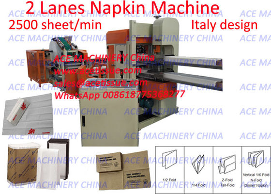 Macchina piegante di goffratura pneumatica della carta velina del tovagliolo 240x240mm1/4
